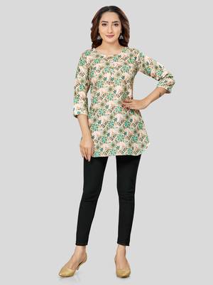  cotton blend printed short kurti 5