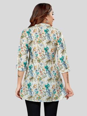  cotton blend printed short kurti 2