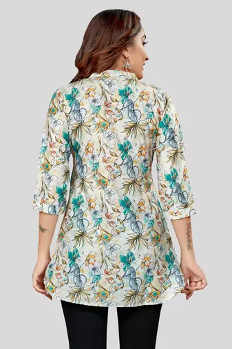  cotton blend printed short kurti