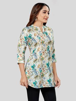  cotton blend printed short kurti 3