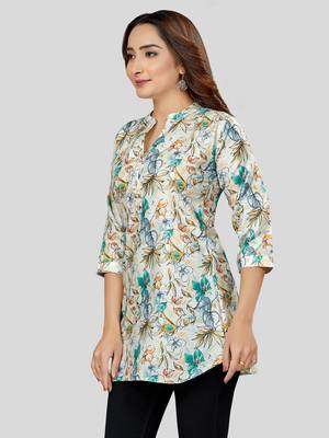  cotton blend printed short kurti 4