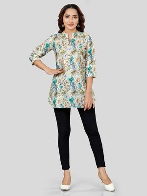  cotton blend printed short kurti 5