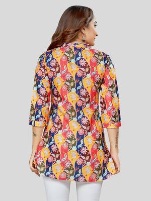  cotton blend printed short kurti 2