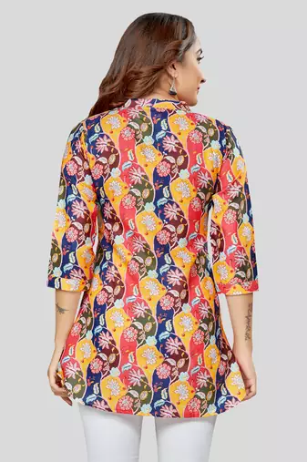  cotton blend printed short kurti