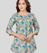 Saree swarg cotton blend printed short kurti