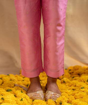 Pink printed blossom & blush kurta set 5