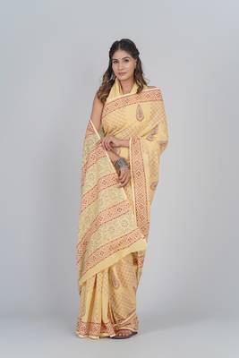 Shivanya handicrafts hand block printed women mulmul cotton sarees for women attach blouse piece sh-1678 4