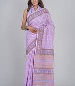 Shivanya handicrafts hand block printed women mulmul cotton sarees for women attach blouse piece sh-1680