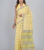 Shivanya handicrafts hand block printed women mulmul cotton sarees for women attach blouse piece sh-1681