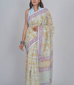 Shivanya handicrafts hand block printed women mulmul cotton sarees for women attach blouse piece sh-1687