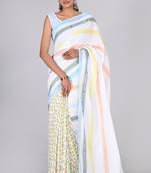 Shivanya handicrafts hand block printed women mulmul cotton sarees for women attach blouse piece sh-1609