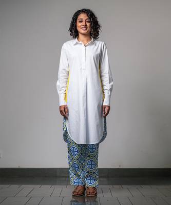 White printed mix-n-match azulejos kurta set 1