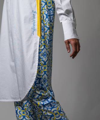 White printed mix-n-match azulejos kurta set 3