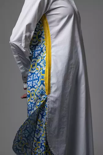 White printed mix-n-match azulejos kurta set