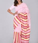 Shivanya handicrafts hand block printed women mulmul cotton sarees for women attach blouse piece sh-1625