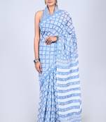 Shivanya handicrafts hand block printed women mulmul cotton sarees for women attach blouse piece sh-1640