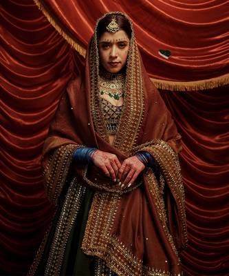 seaweed Green Gaji Lehenga Set 3