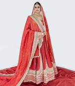 Red velvet Lehenga Set