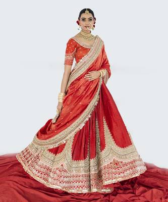 Red velvet Lehenga Set 2