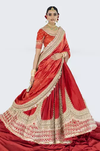 Red velvet Lehenga Set