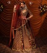 Tawny Brown gaji Lehenga Set