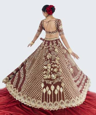 Tawny Brown gaji Lehenga Set 4