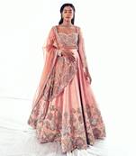 Pink Raw Silk Lehenga Set