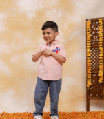 Budding bees girls orange shirt with aireplane applique-orange