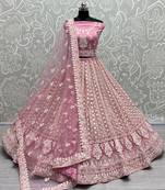 Designer Indian Women Were Flamingo Sequnce Party wear Lehenga choli Set