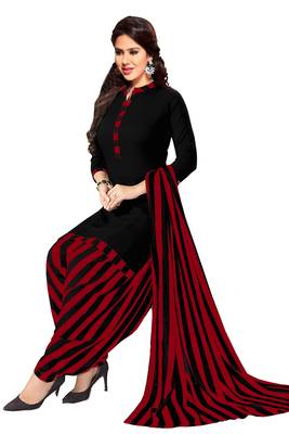 Unstitched crepe salwar suit material printed 1