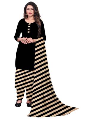 Unstitched crepe salwar suit material printed 2