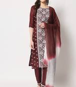 Functional traditional maroon south silk suit