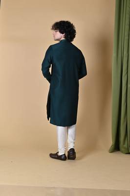 Maahi fabs ethnic motifs embroidered sequins bottlegreen kurta 5