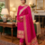 Magenta Soft Banarasi silk zari woven design dress material