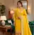 Yellow Soft Banarasi silk zari woven design dress material