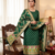 Green Soft Banarasi silk zari woven design dress material
