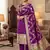 Purple Soft Banarasi silk zari woven design dress material