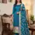 Skyblue Soft Banarasi silk zari woven design dress material