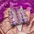 Purple Organza Hand Work Unstitched Dress Material
