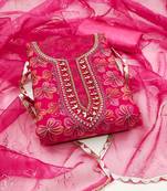 Rani Organza Hand Work Unstitiched Dress Material