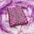 Lavender Organza Hand Work Unstitiched Dress Material
