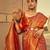 Red colour hand woven silk saree with blouse