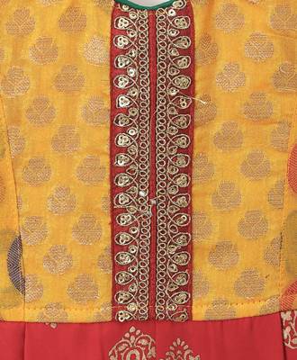 Twisha girls halter neck printed dhoti style jumpsuit - yellow & red 3