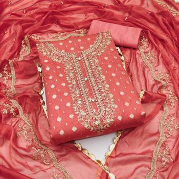Gajri Modal Butti Unstitched Dress Material 1