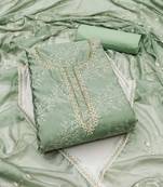 Mint Cotton Unstitched Dress Material