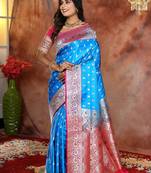 Blue Minakari Banarasi