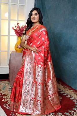 Red Minakari Banarasi 1