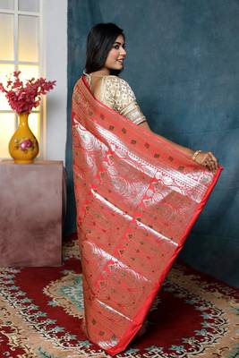 Red Minakari Banarasi 3