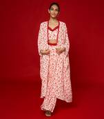 White & red cape set