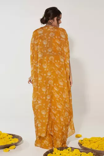 Mustard & white cape set